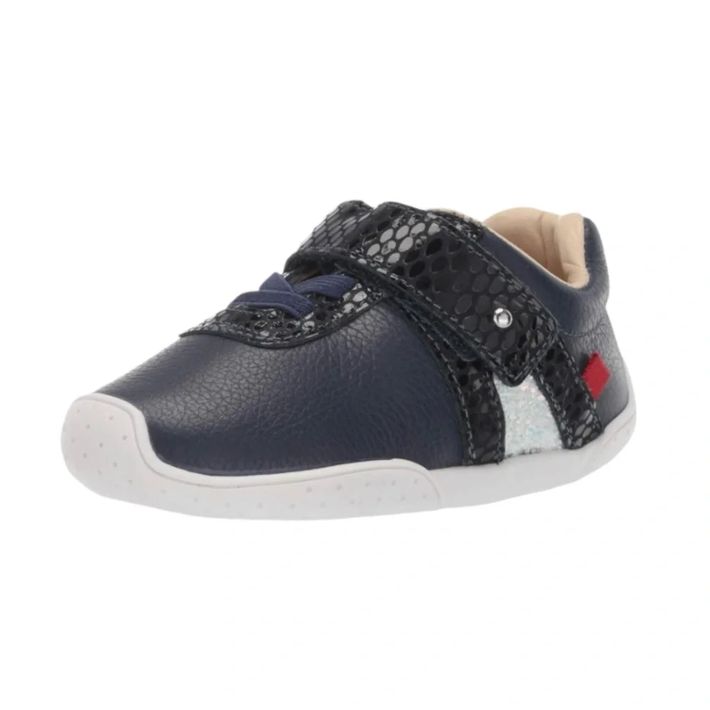 MARC JACOB navy leather tennis shoes ROBEEZ GIrls size 5.5